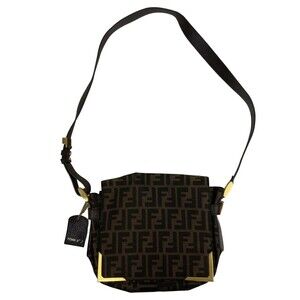 Fendi Zucca canvas Mamma Baguette shoulder bag brown